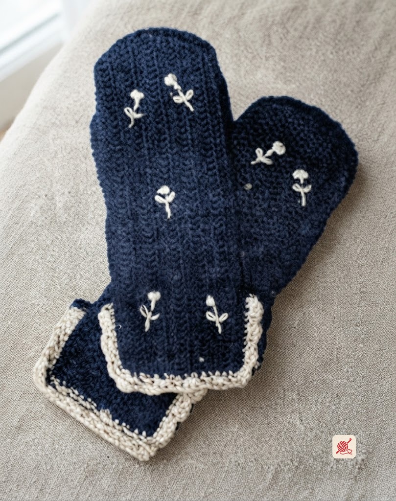 Crocheted Children's Mittens Pattern #120
