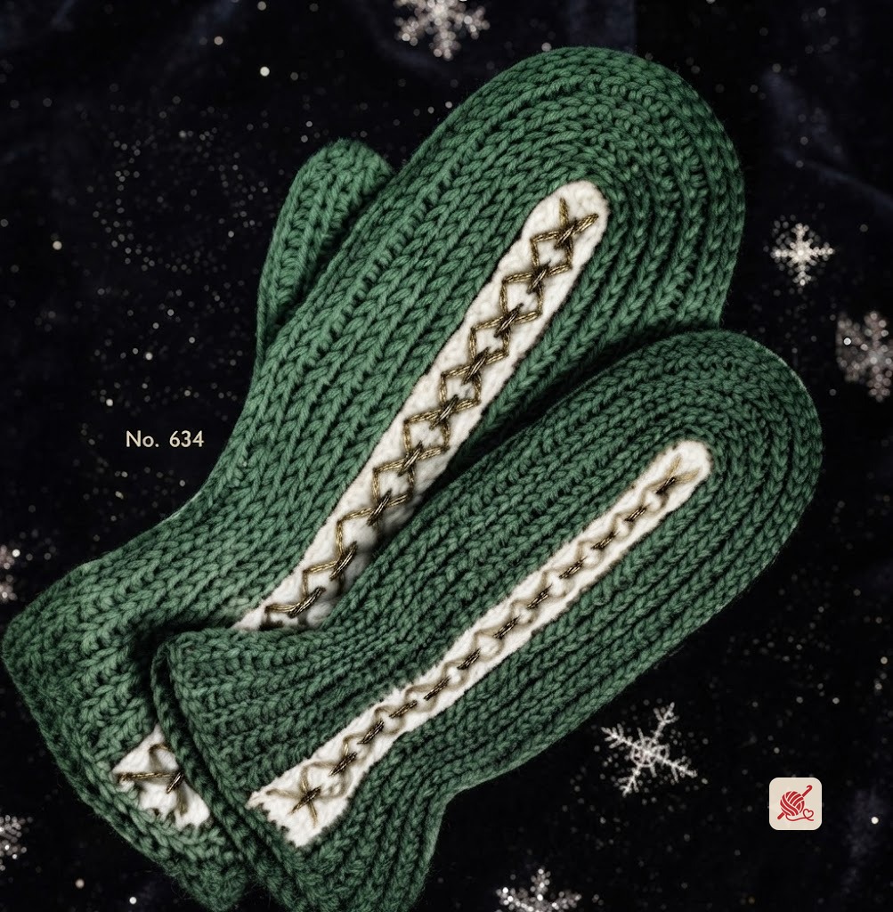 Children's Crocheted Mittens Pattern #634