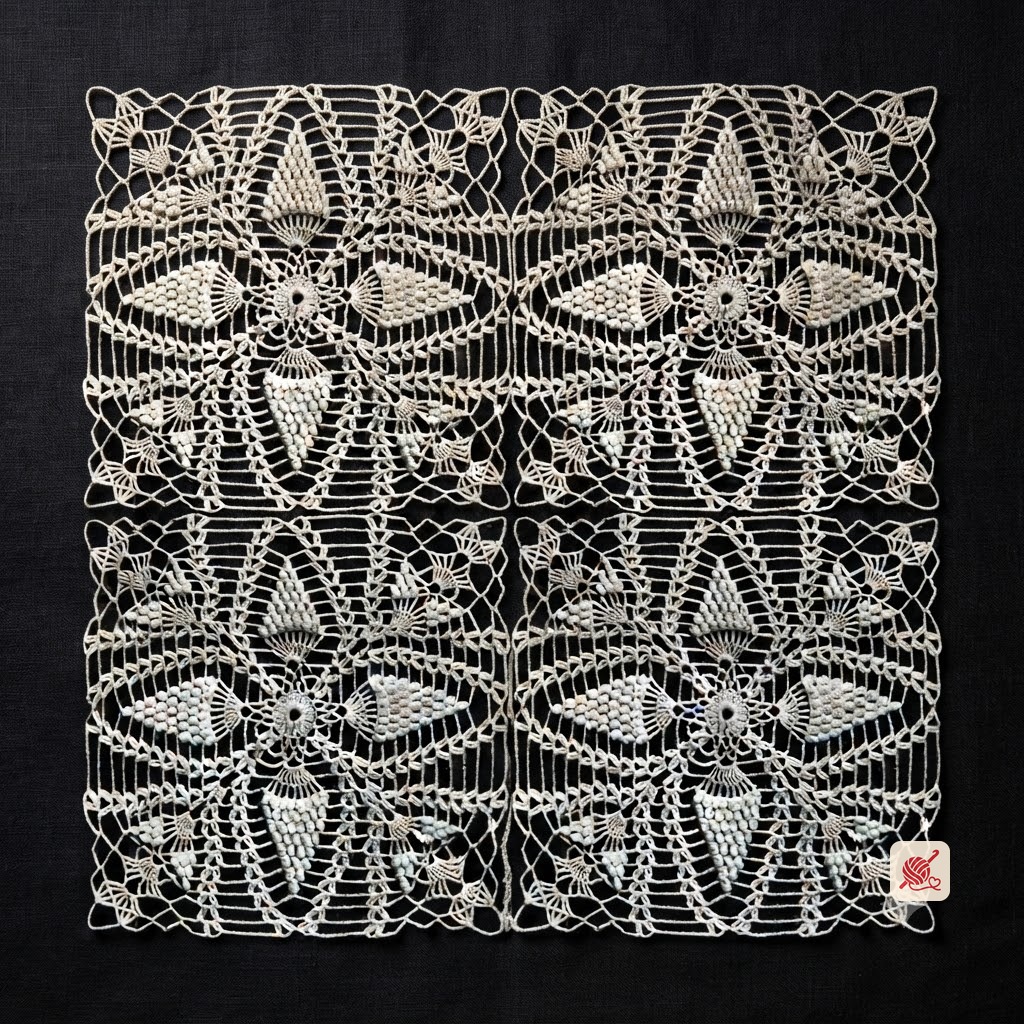 Popcorn Pineapple Square Pattern #S-733