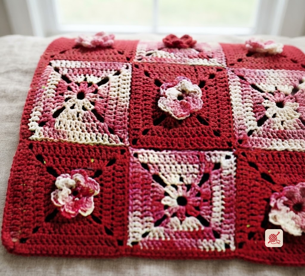 Rose Trellis Afghan Pattern #B-252