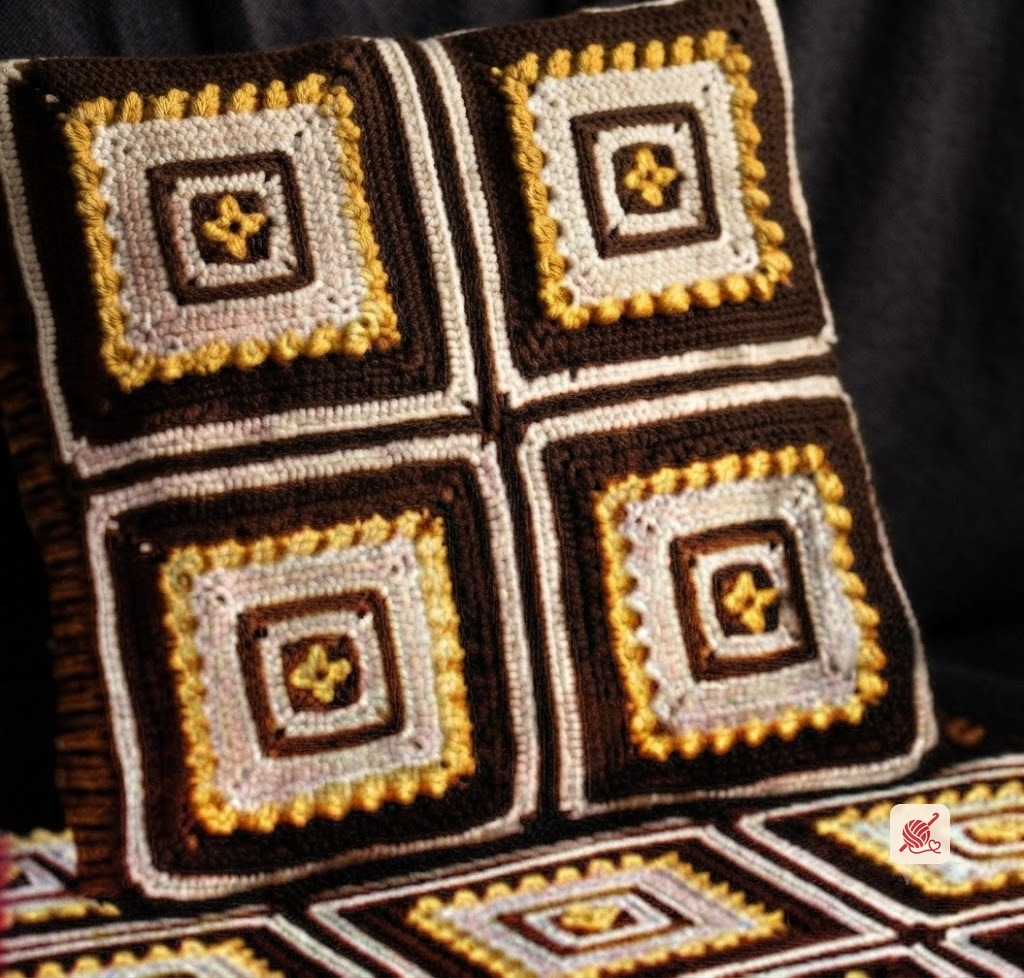Modern Block Crocheted Pillow Pattern