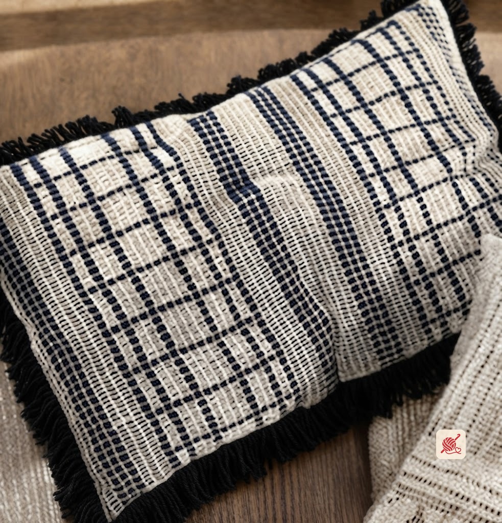Modern Filet Crocheted Pillow Top Pattern #242