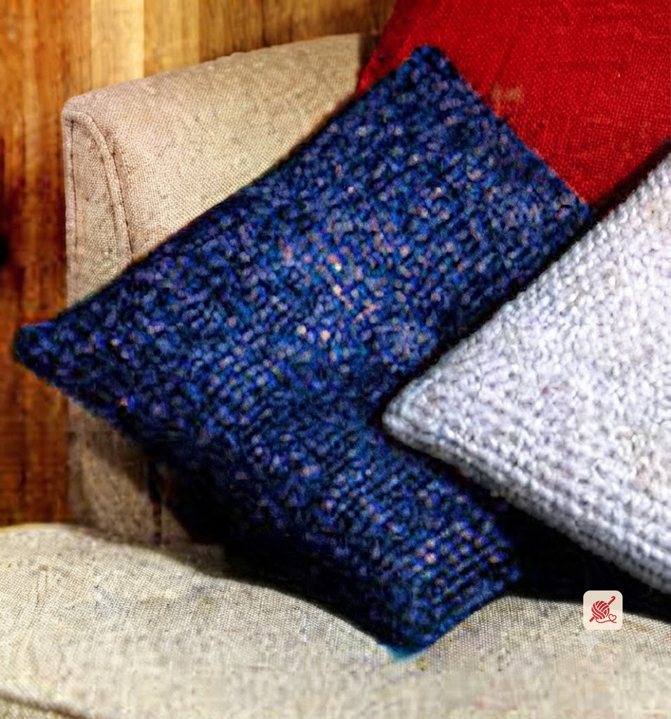 Square Blue Pillow Pattern