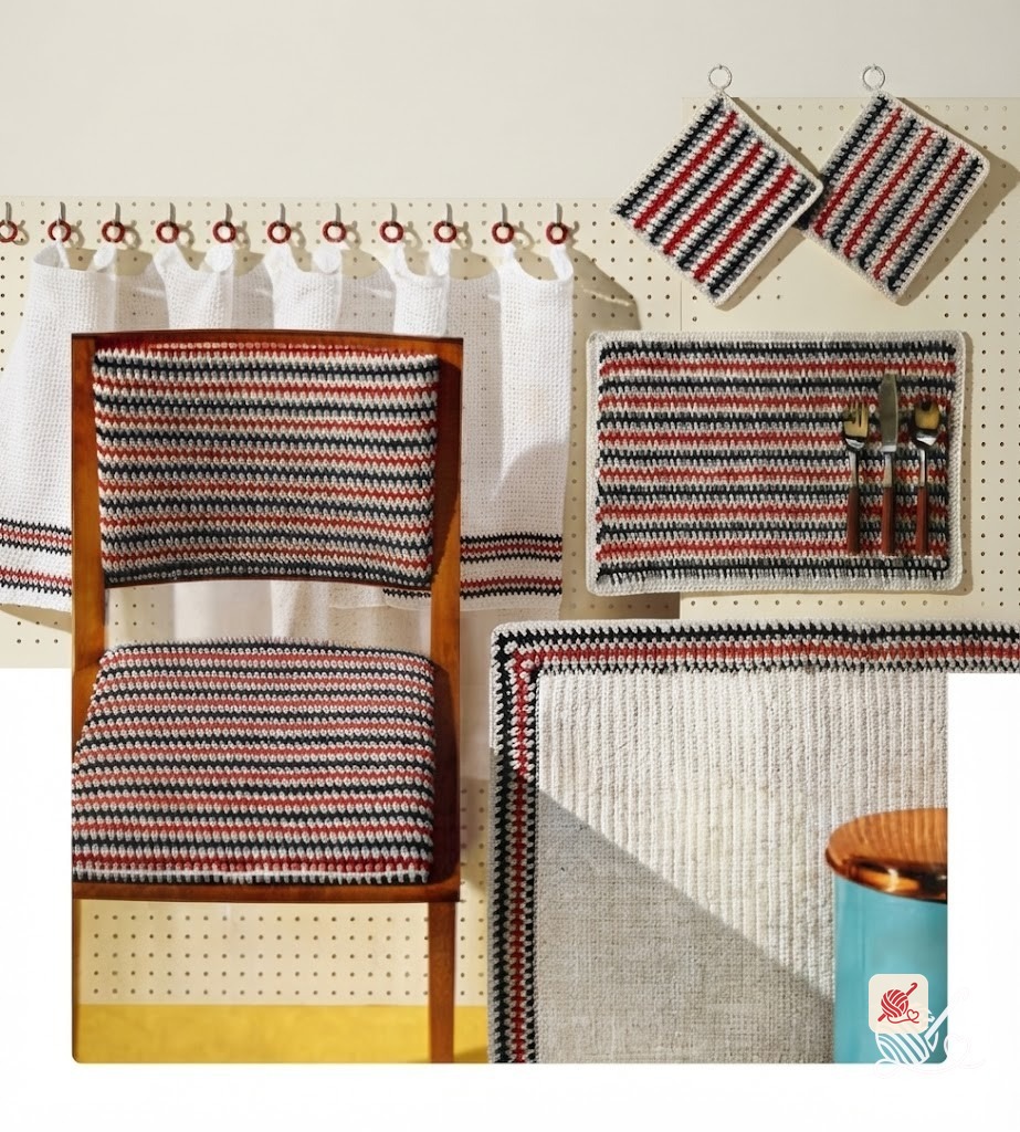 Striped Kitchen Set Pattern
