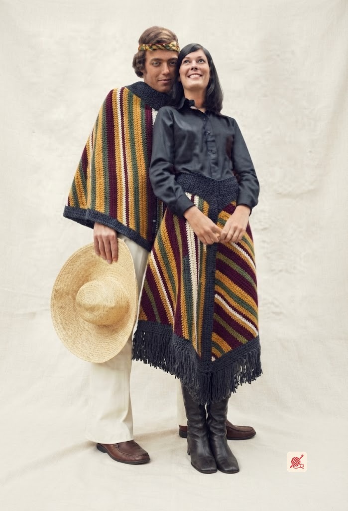 Lady-Man Poncho-Skirt crochet pattern