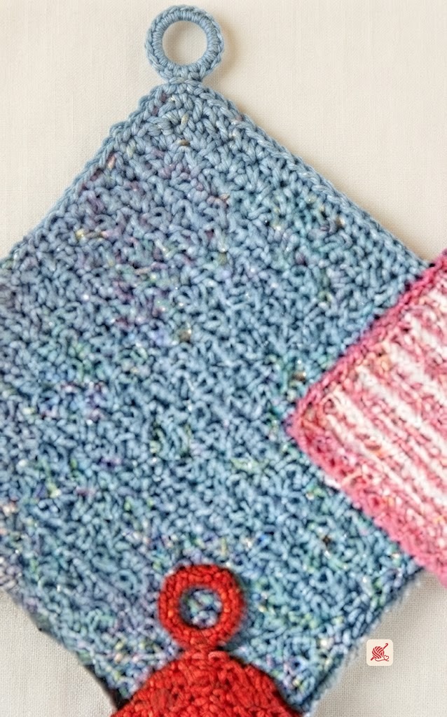 Blue Metallic Pot Holder Pattern #S-693