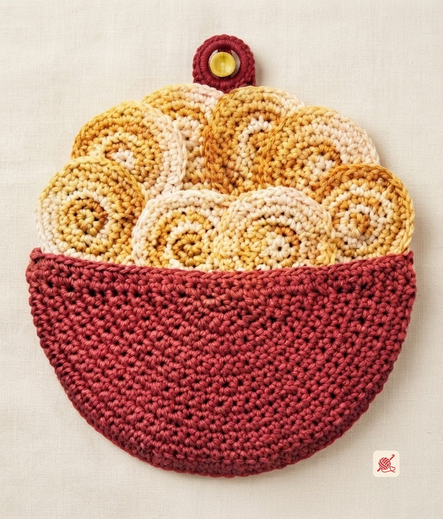 Bowl of Peaches Pot Holder Pattern #S-718