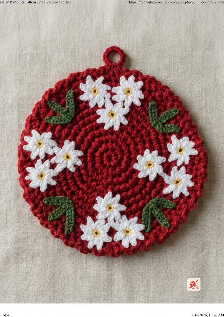Daisy Potholder Pattern
