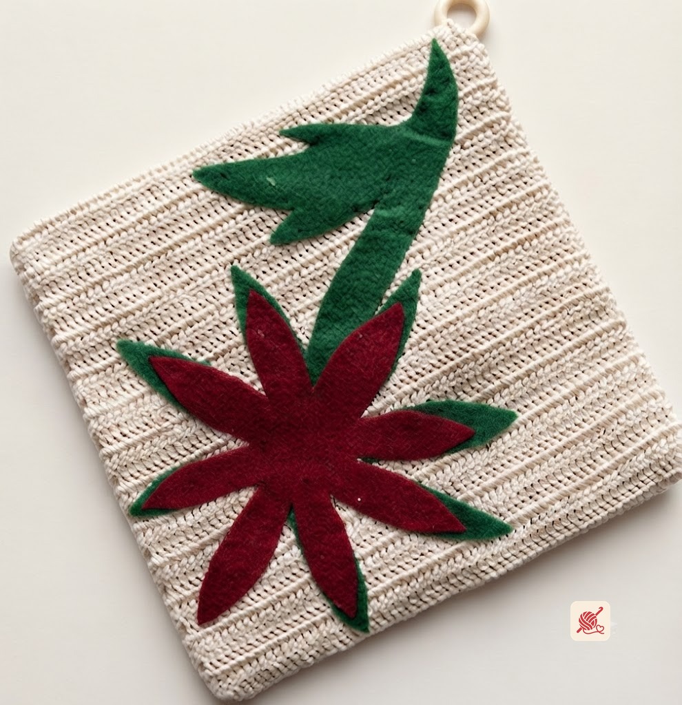Poinsettia Potholder Pattern #9433
