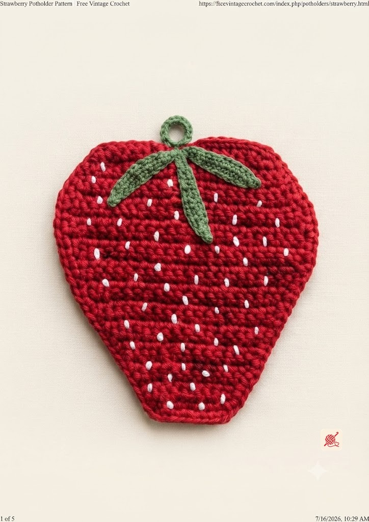 Strawberry Potholder Pattern