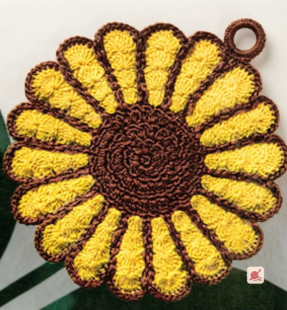 Sunflower Potholder Pattern #S-352