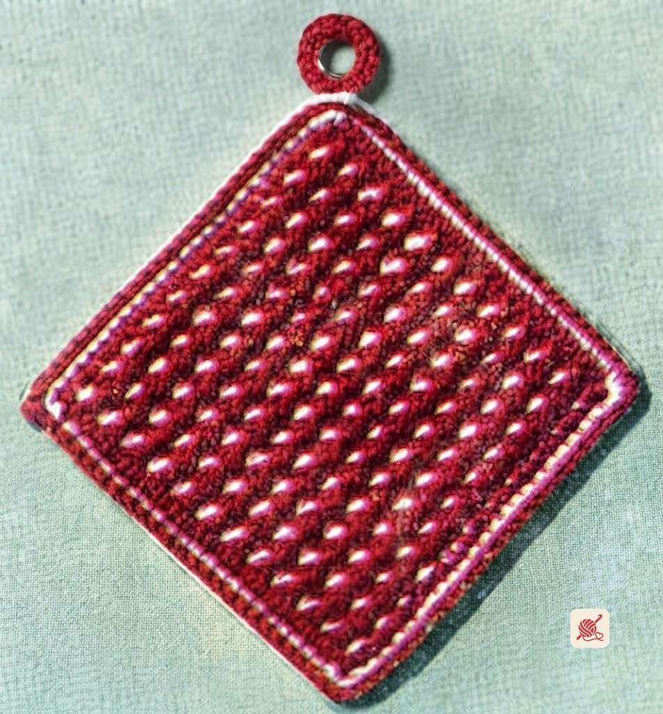 White Dot Potholder Pattern