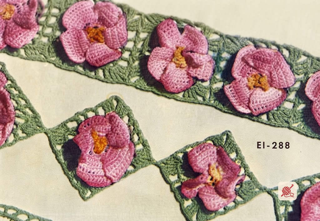Apple Blossom Edging & Insertion Pattern #EI-288