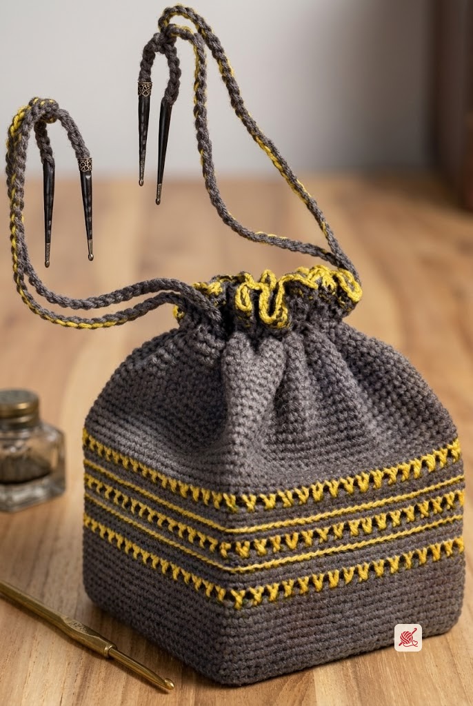 Grey and Yellow Bag Pattern