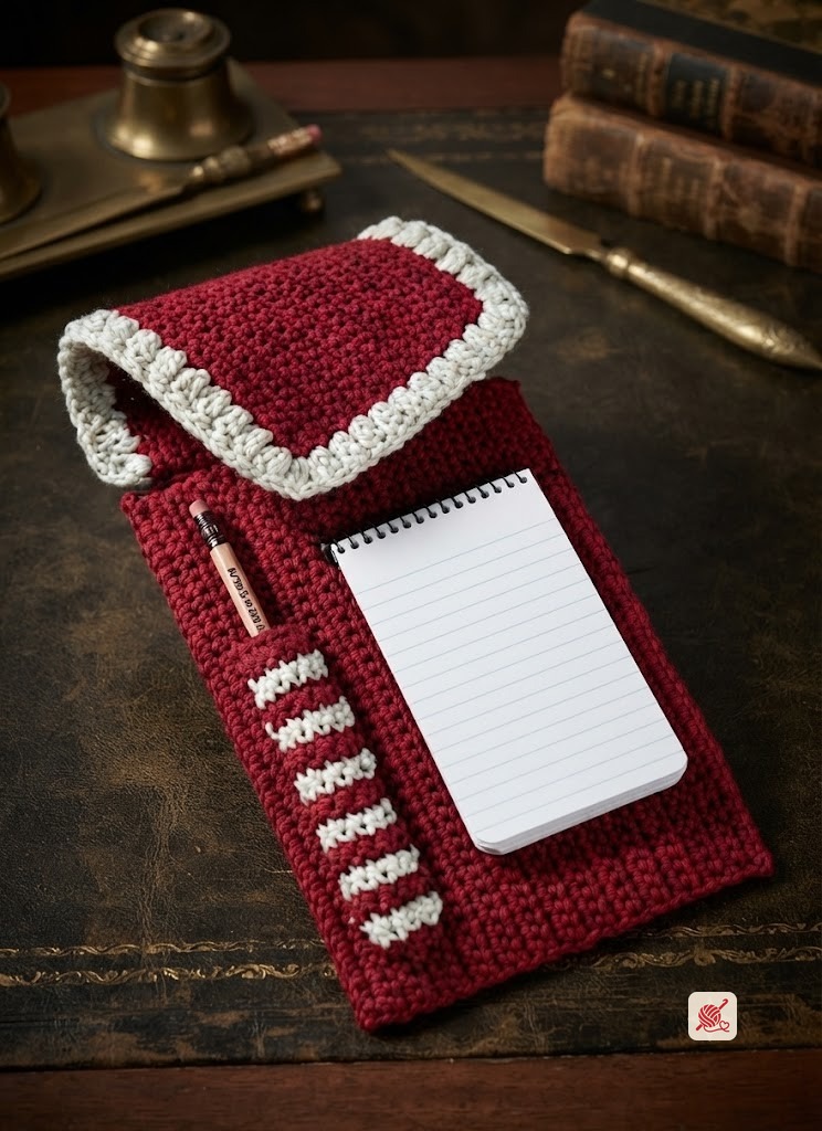 Notepaper and Pencil Case crochet pattern