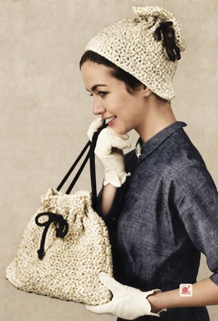 Top Knot Turban & Bag crochet pattern