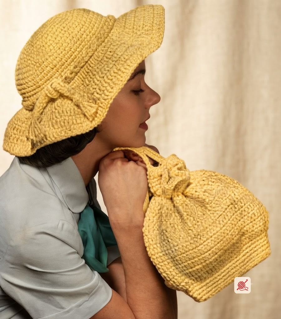 Yellow Picture Hat and Bag Pattern