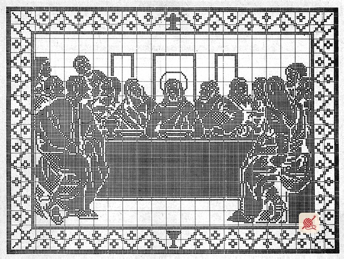 The Last Supper Wall Hanging crochet pattern