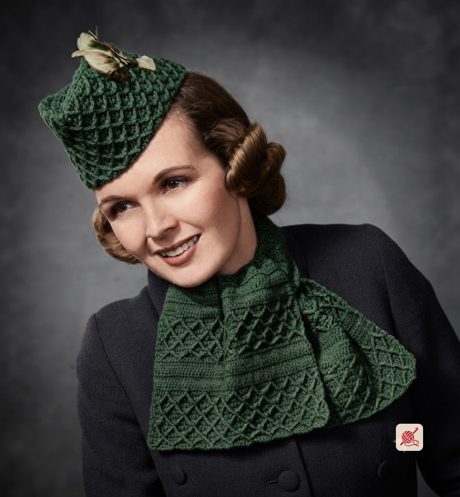 Glengarry Scarf & Hat Set Pattern #2389