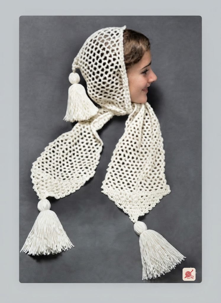 Knot Stitch Cap with Scarf Pattern