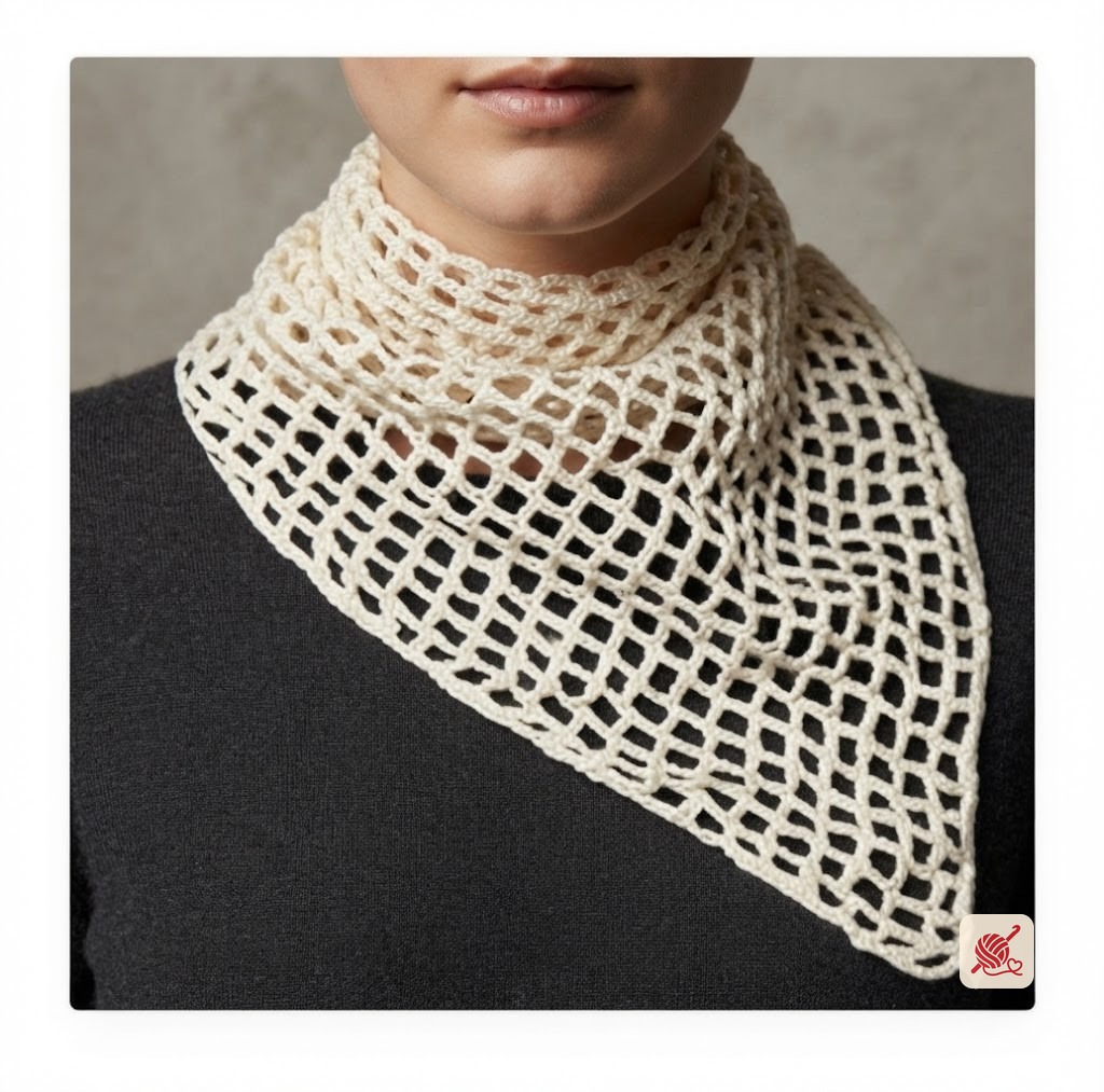 Triangular Chain Mesh Scarf Pattern #214