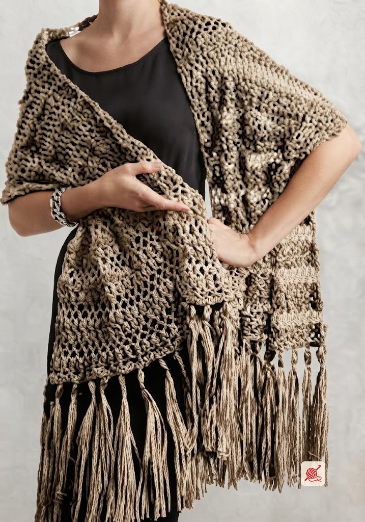 Crocheted Ribbon Stole
