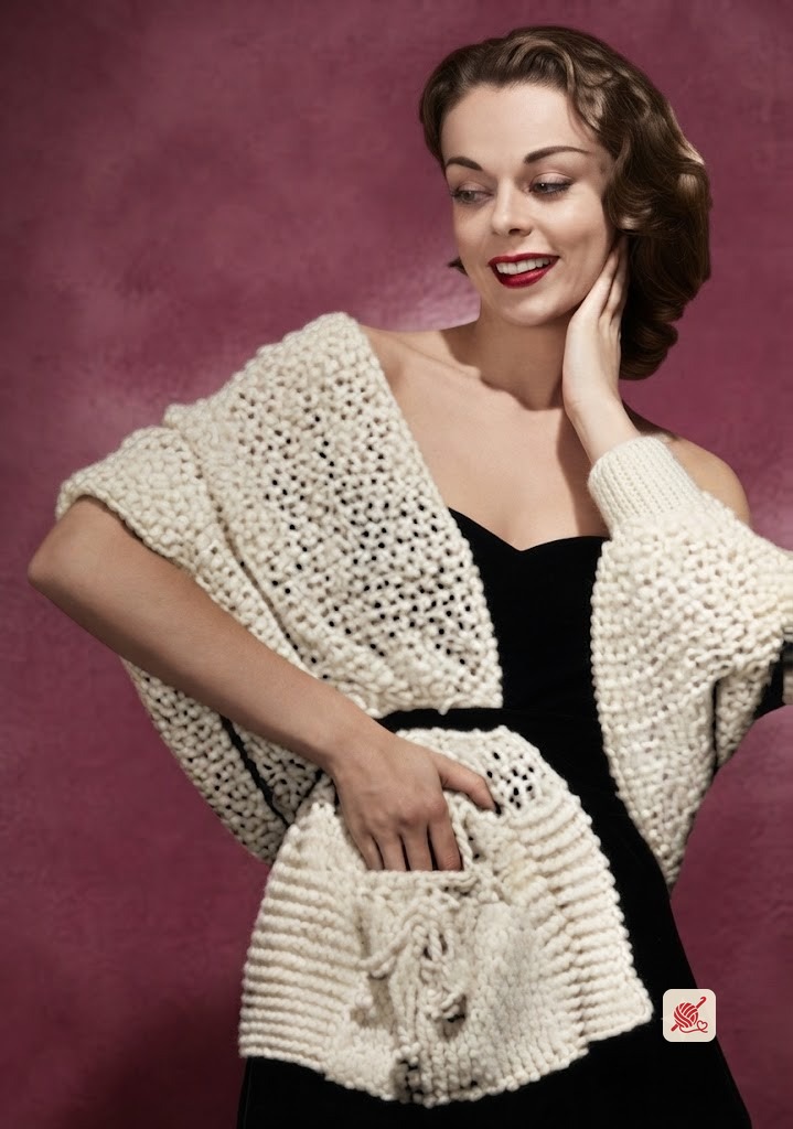 Cuff 'n Pocket Stole crochet pattern