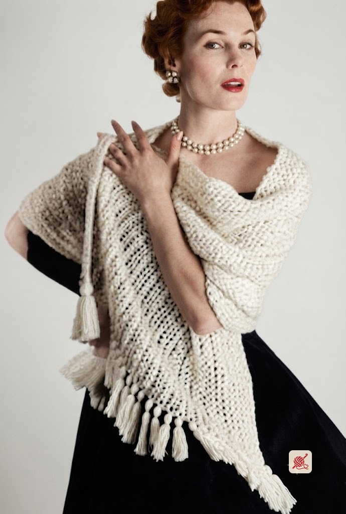 Sparkling Ermine Shawl Pattern