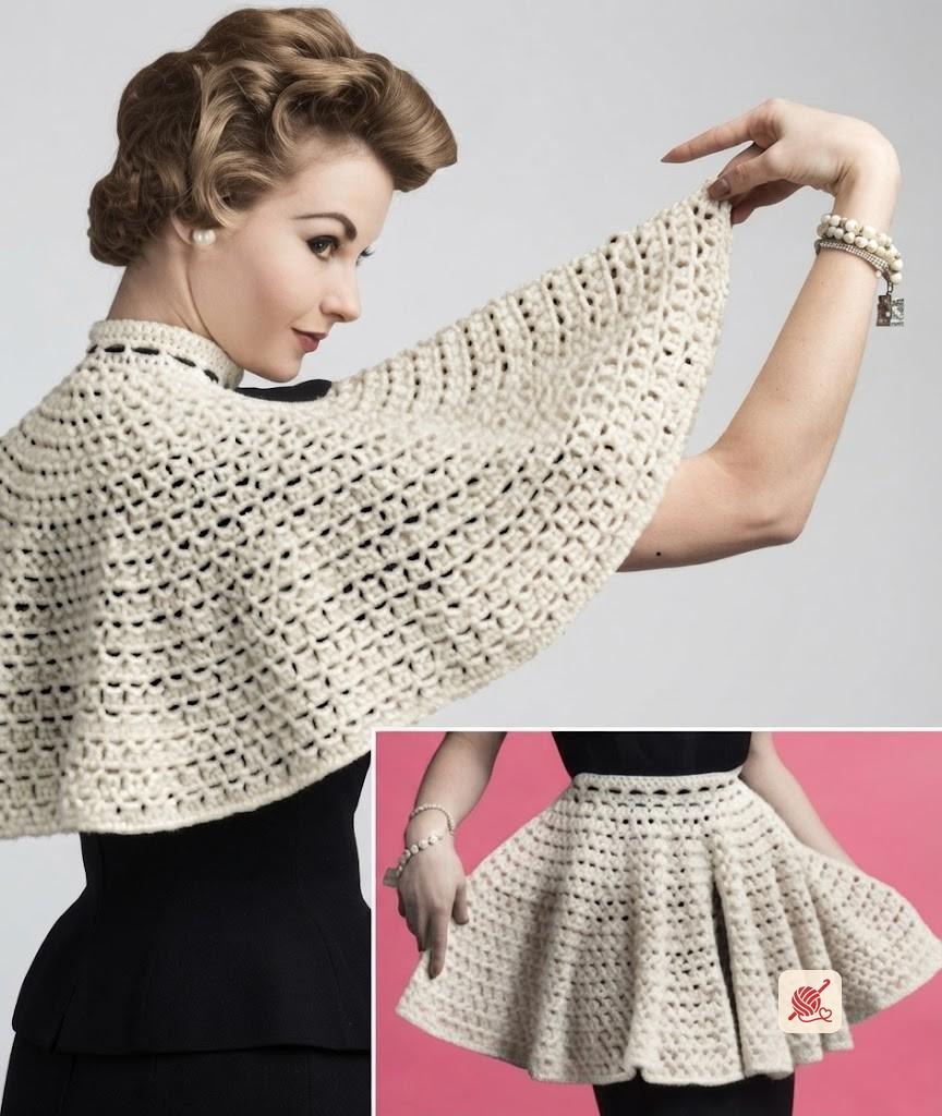 Turnabout Apron/Cape crochet pattern