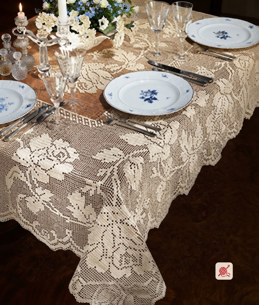 Briar Rose Tablecloth and Table Runner Pattern #7605