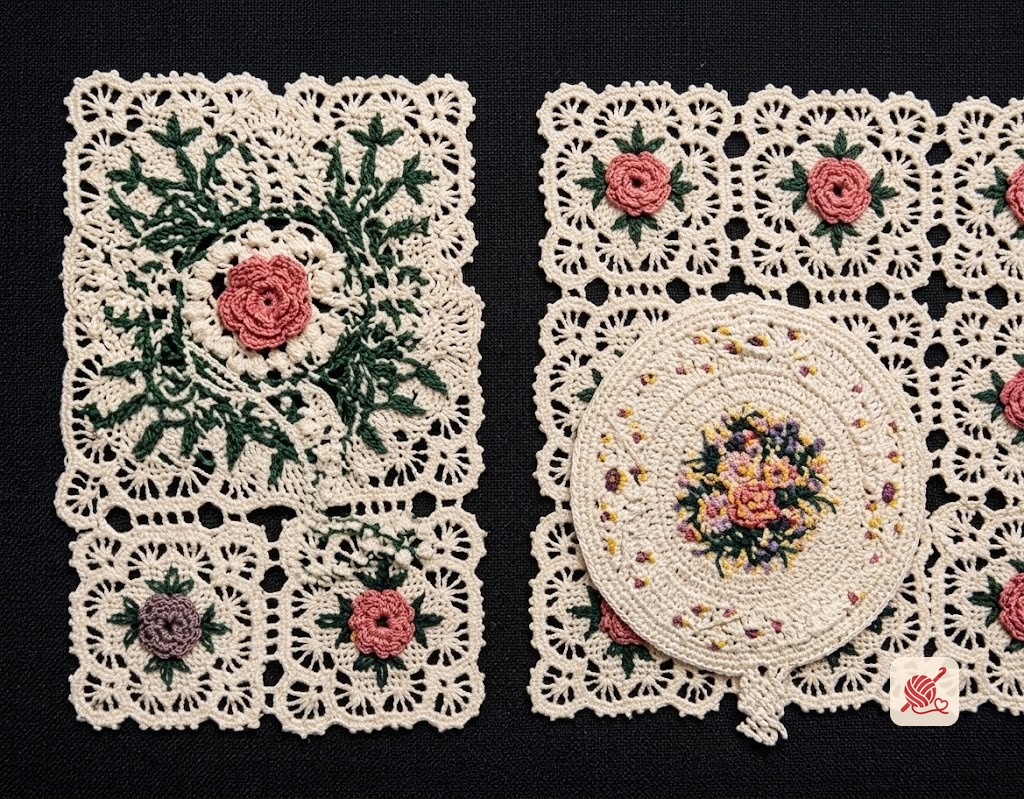 Ranunculus Vanity Set Pattern #5