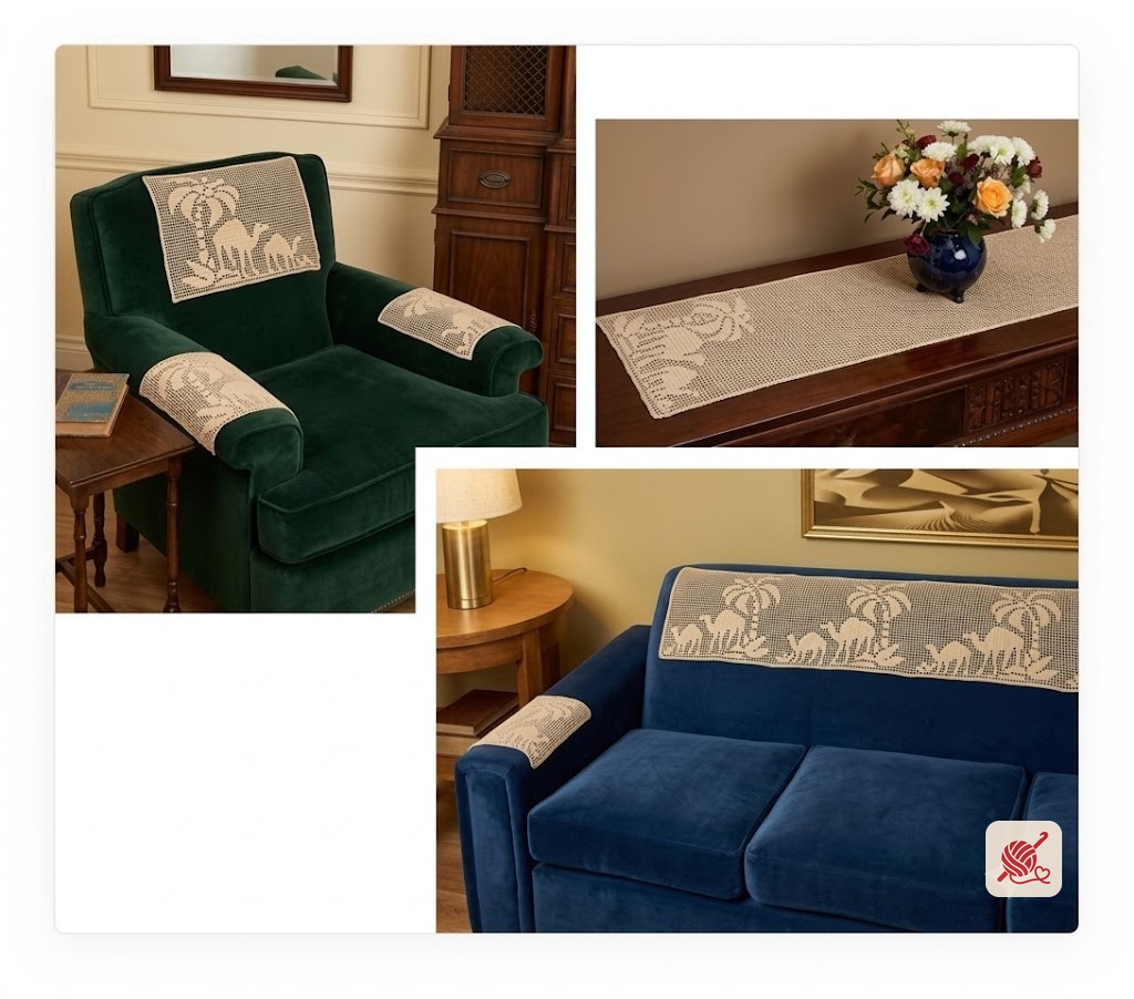 Filet Living Room Set Pattern #7167