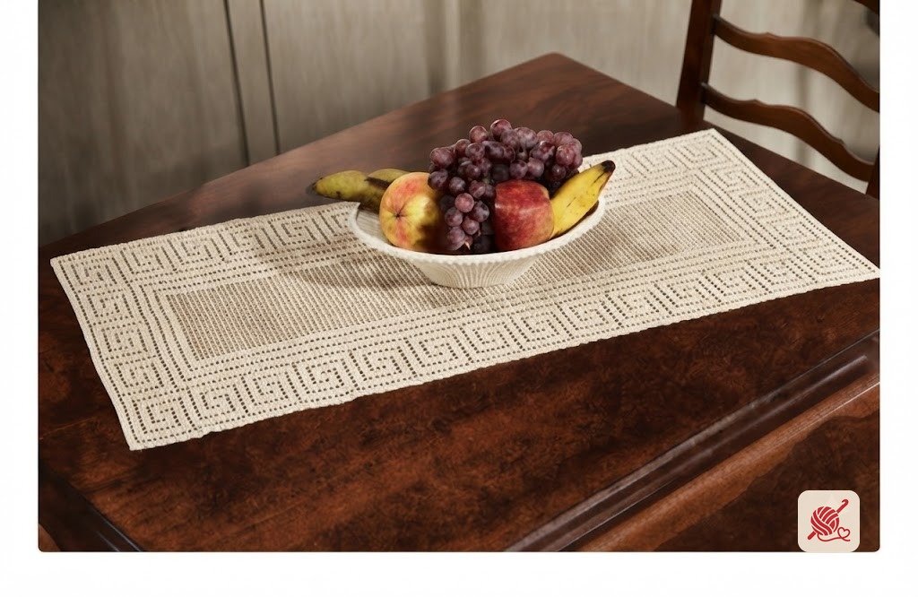 Greek Key Runner Pattern #7120