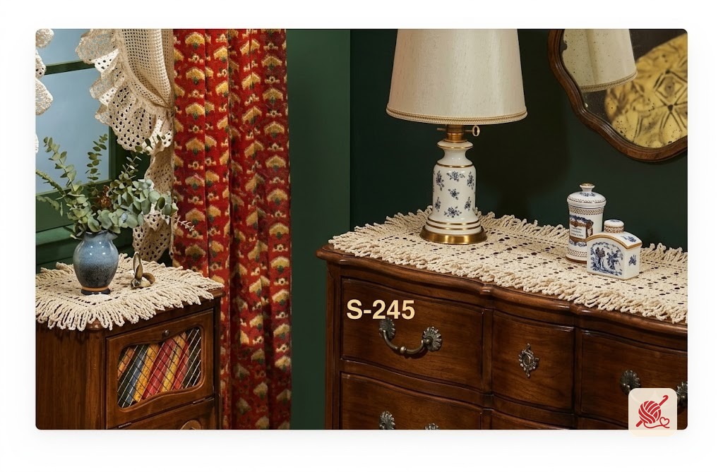 Pineapple Foam Runner & Night Table Doily Pattern #S-245