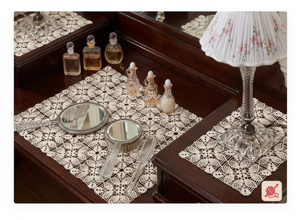 Pineapple Squares Vanity Set Pattern #10