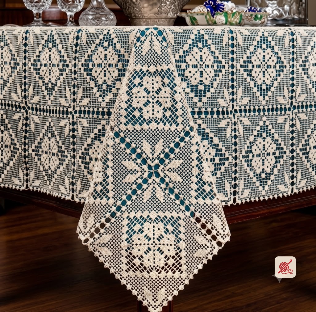 Filet Tablecloth Pattern #7