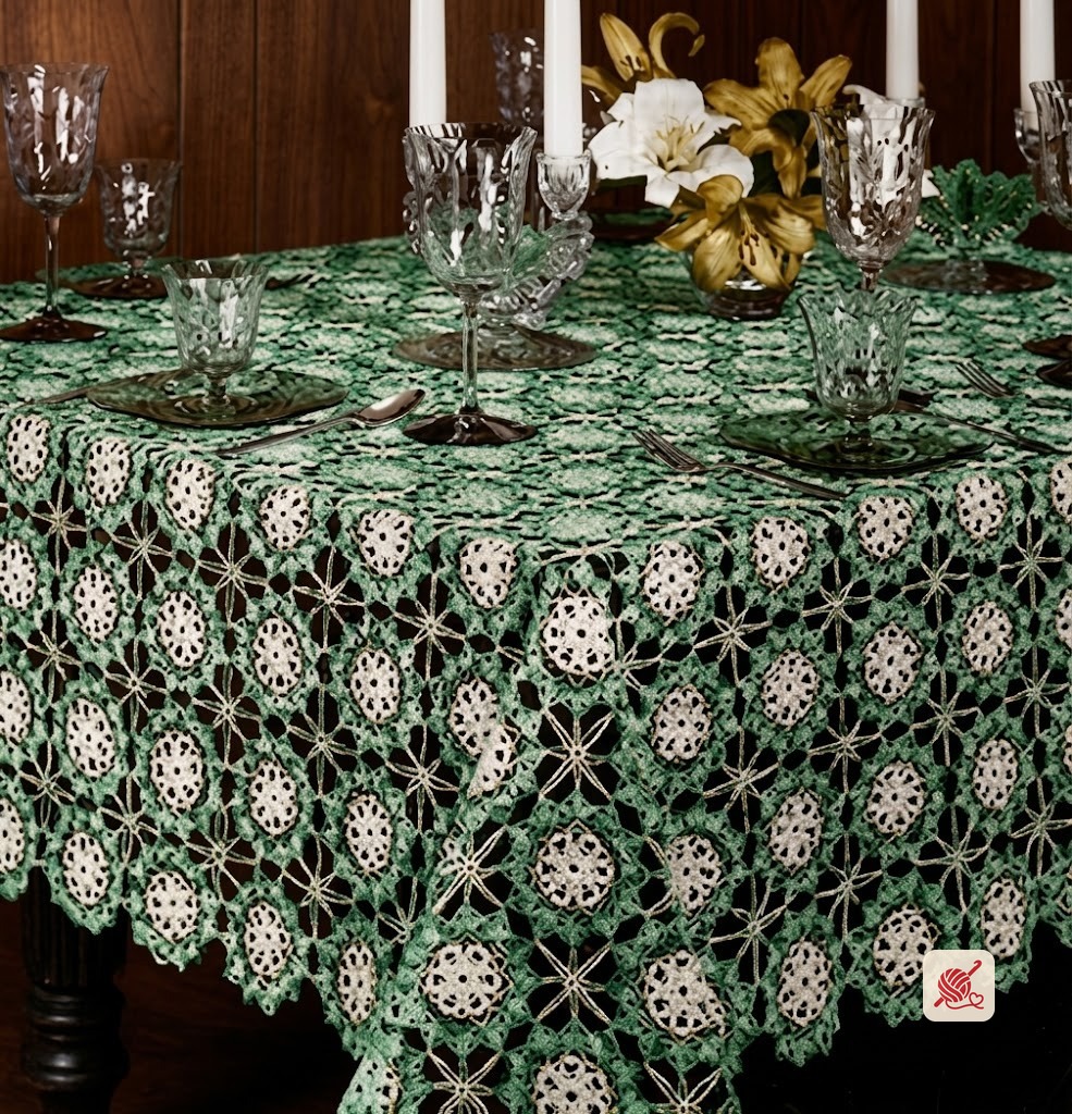 Flower Fable Tablecloth Pattern #7591