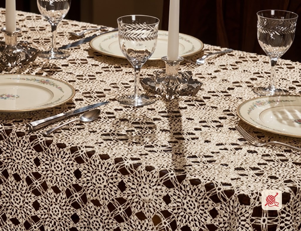 Frost Flowers Tablecloth Pattern #7301