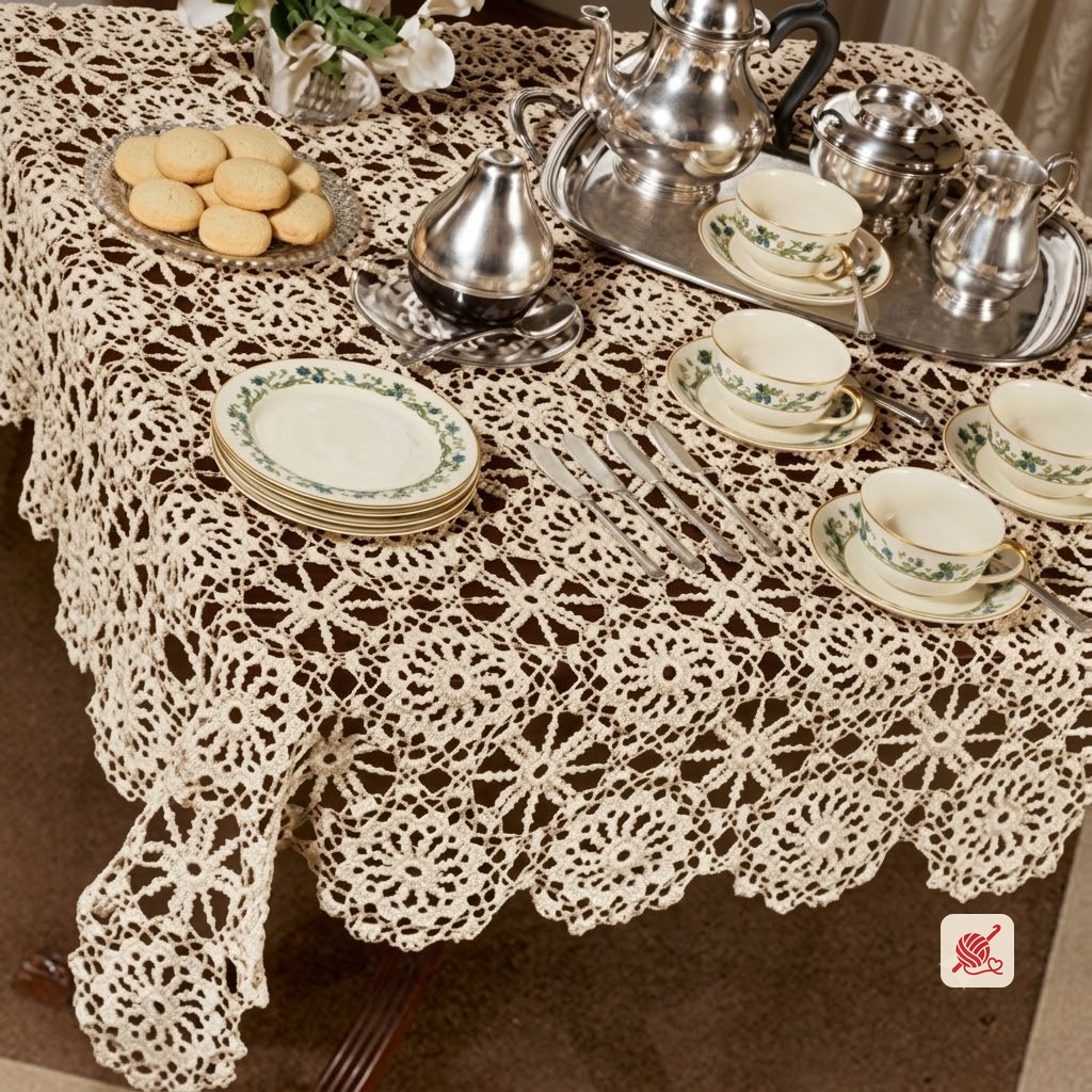 Irish Crochet Tablecloth