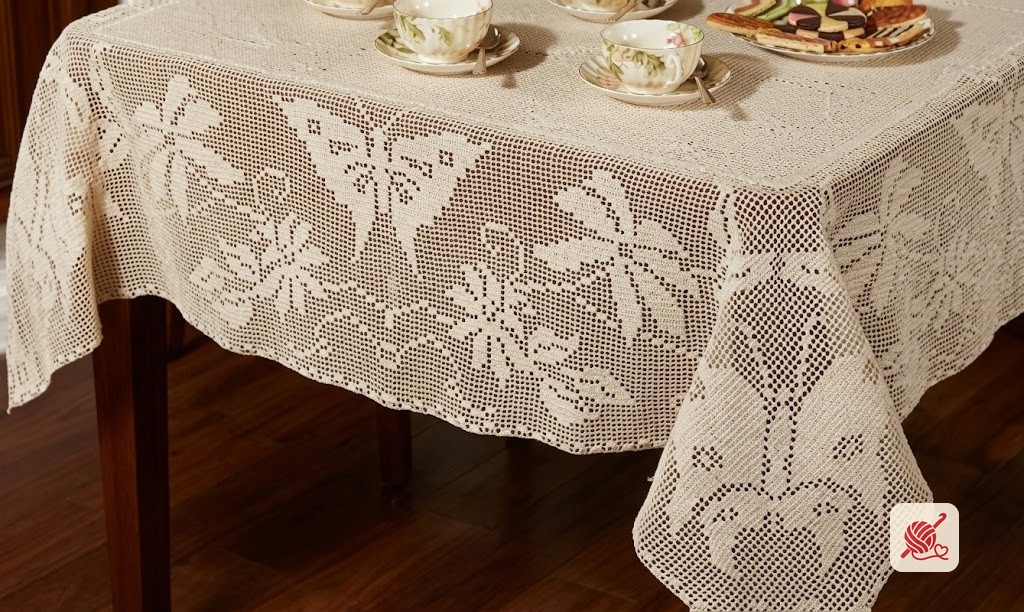 Madame Butterfly Tablecloth Pattern #7202