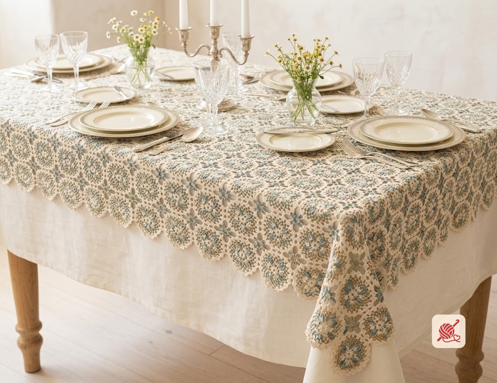 Spinning Wheel Tablecloth Pattern #7148