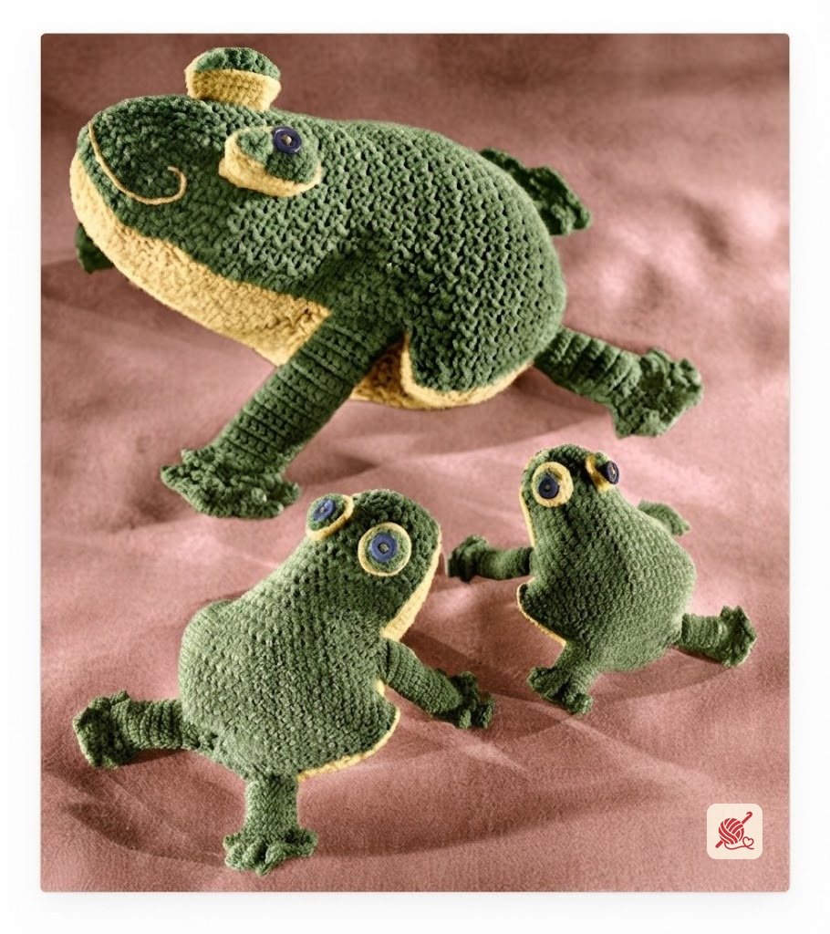 Crocheted Frogs Pattern