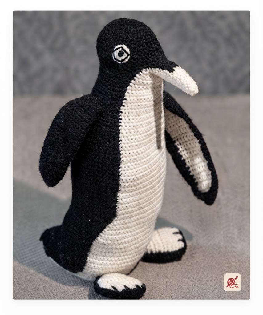 Crocheted Penguin Pattern #605