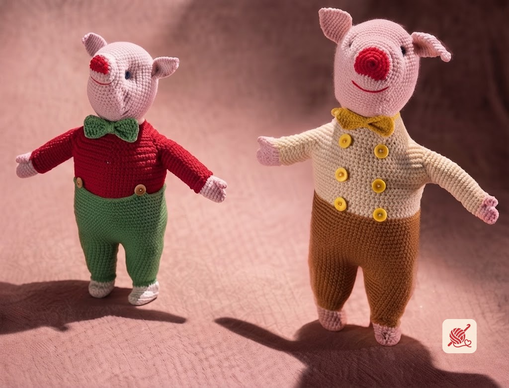 Crocheted Three Little Pigs Pattern