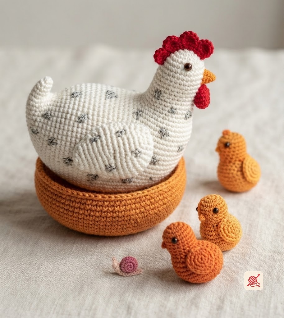 Henrietta Chicken and her Chicks Stuffed Animal Pattern #PC-1500