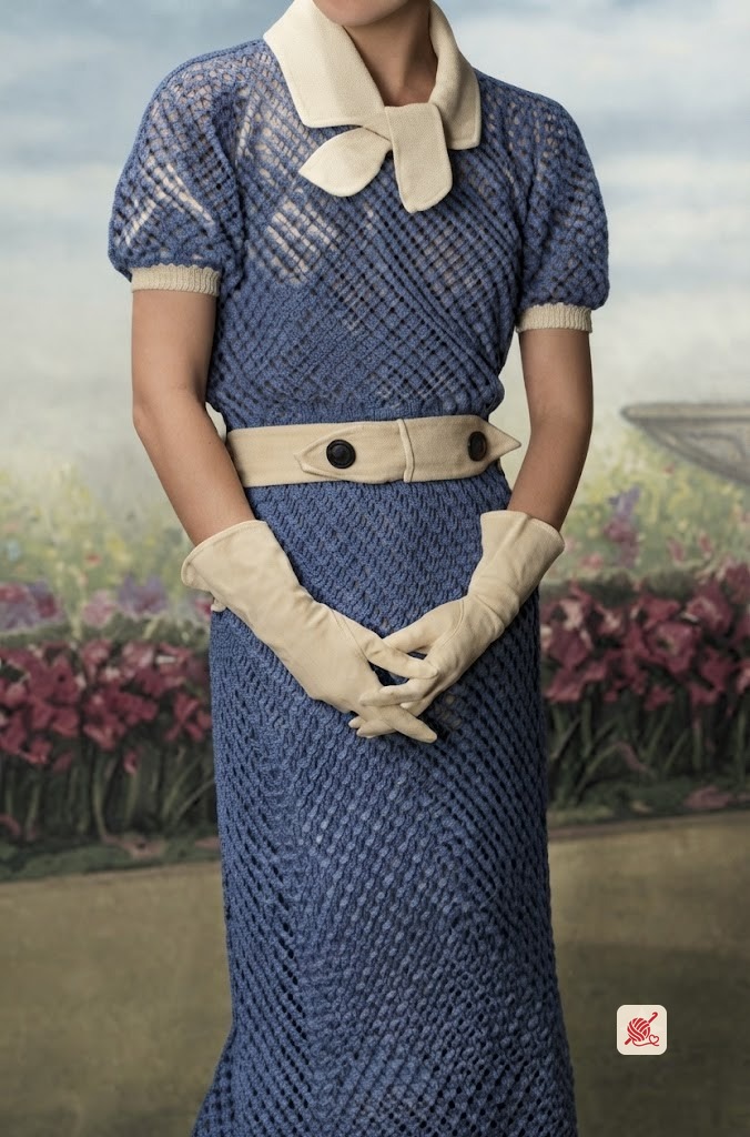 Crocheted Cotton Lace Dress Pattern #102