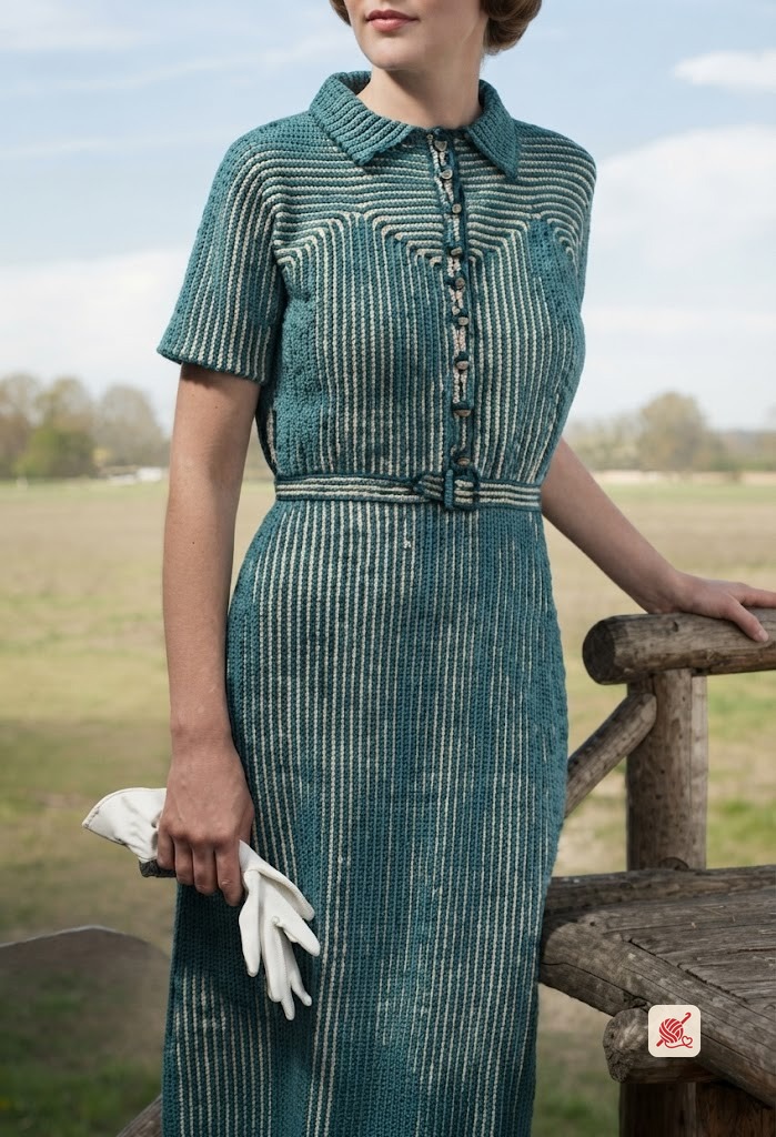 Crocheted Shirtwaist Dress Pattern #108