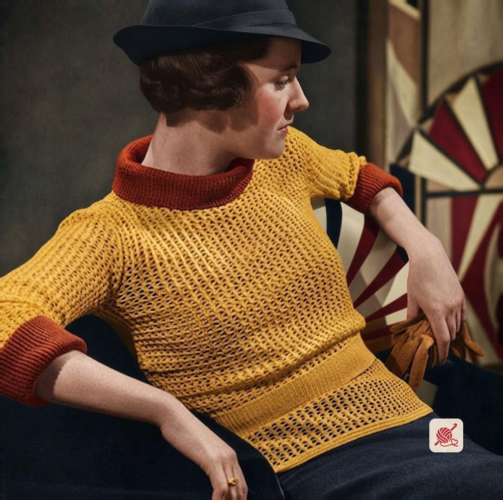 Crocheted Overblouse Pattern #129